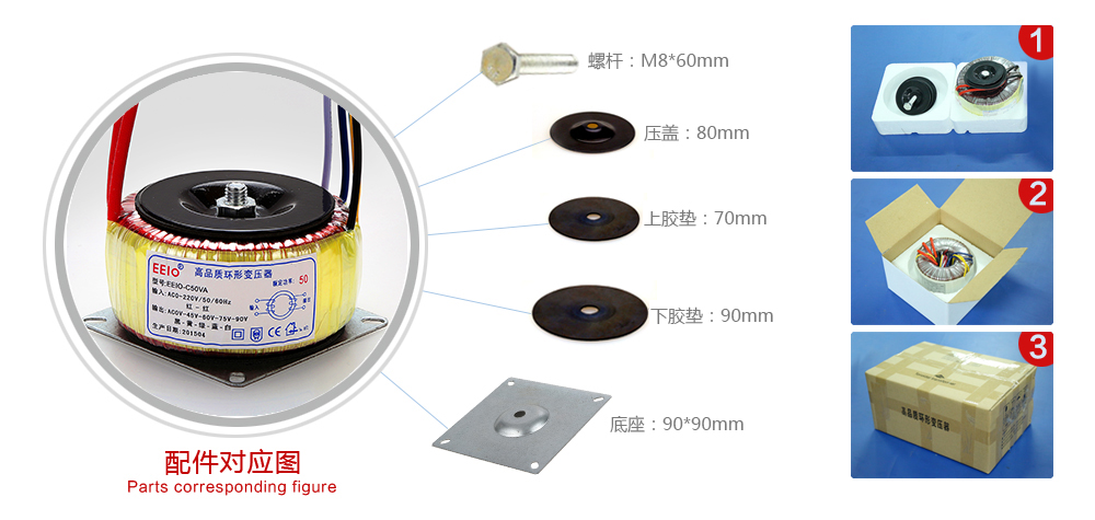 環(huán)形變壓器配件圖