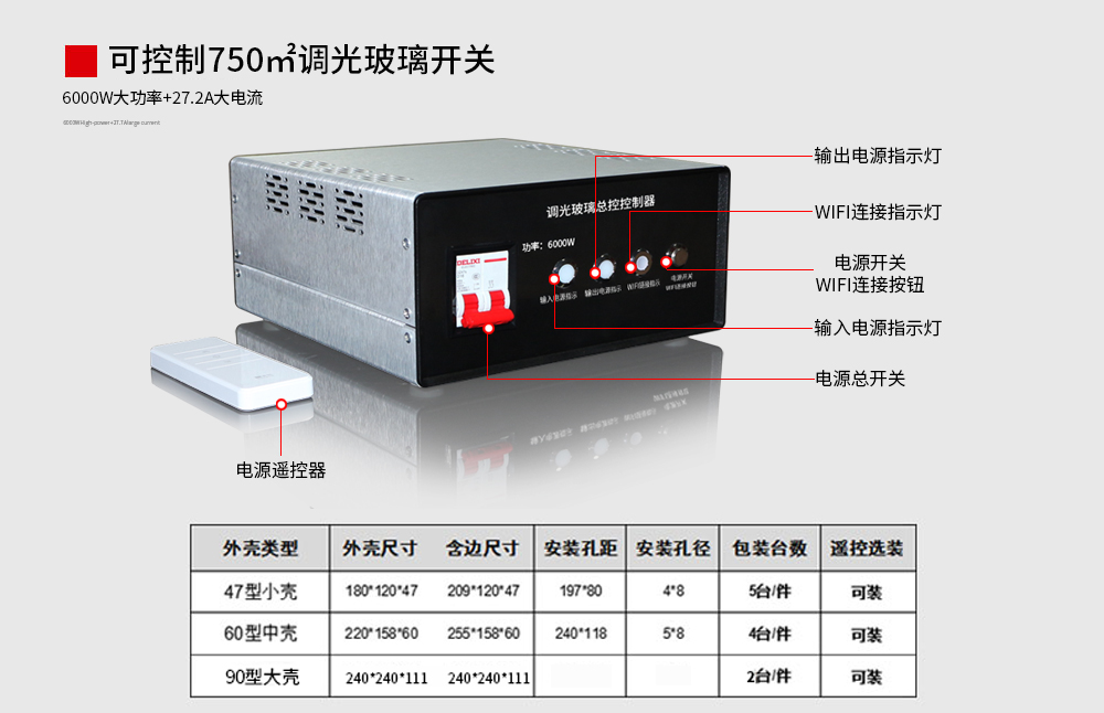 調(diào)光玻璃電源安裝方式